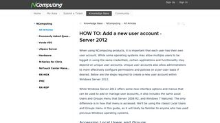 
                            4. HOW TO: Add a new user account - Server 2012 - NComputing