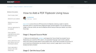 
                            7. How to Add a PDF Flipbook Using Issuu – Rocketspark