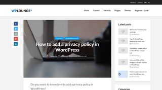 
                            10. How to Add a Privacy Policy in WordPress - WPLounge