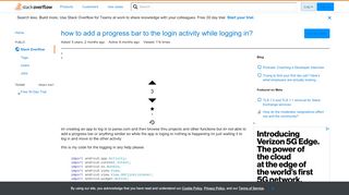 
                            4. how to add a progress bar to the login activity while logging in ...