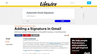 
                            7. How to Add a Signature in Gmail - Lifewire