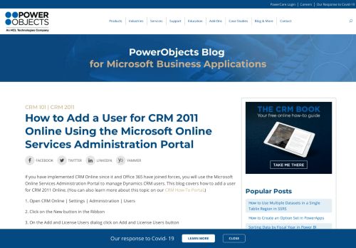 
                            5. How to Add a User for CRM 2011 Online Using the ... - PowerObjects