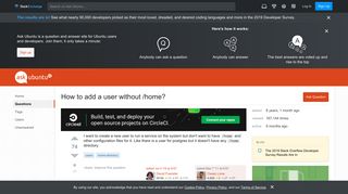 
                            11. How to add a user without /home? - Ask Ubuntu