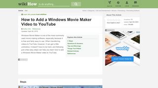 
                            10. How to Add a Windows Movie Maker Video to YouTube: 10 Steps
