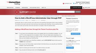 
                            12. How to Add a WordPress Administrator User through PHP | InMotion ...