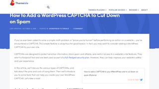 
                            10. How to Add a WordPress CAPTCHA to Cut Down on Spam - ThemeIsle