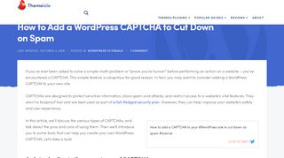 
                            11. How to Add a WordPress CAPTCHA to Cut Down on Spam