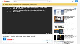 
                            7. How to Add a YouTube Video to Your Market Leader Website - YouTube