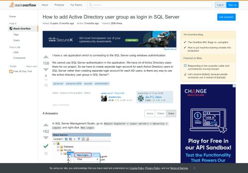 
                            11. How to add Active Directory user group as login in SQL Server ...