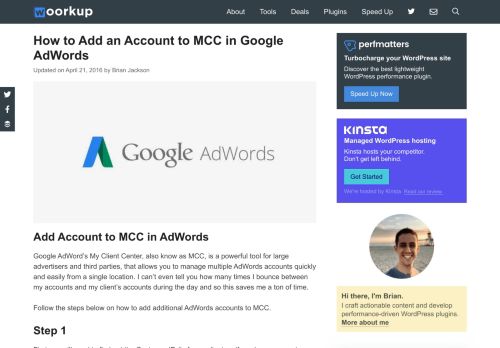 
                            8. How to Add an Account to MCC in Google AdWords - Woorkup