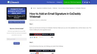 
                            10. How to Add an Email Signature in GoDaddy Webmail | Gimmio ...