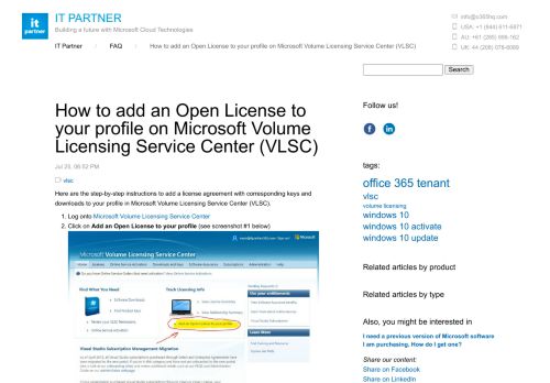 
                            12. How to add an Open License to your profile on Microsoft Volume ...