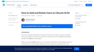 
                            10. How to Add and Delete Users on Ubuntu 16.04 | DigitalOcean