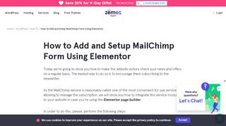 
                            6. How to Add and Setup MailChimp Form Using Elementor - Zemez