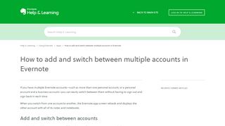 
                            13. How to add and switch between multiple accounts in Evernote ...