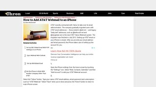 
                            12. How to Add AT&T Webmail to an iPhone | Chron.com