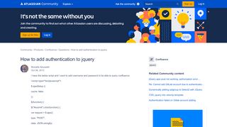 
                            5. How to add authentication to jquery - Atlassian Community