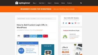 
                            4. How to Add Custom Login URL in WordPress - WPBeginner