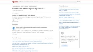 
                            4. How to add Discord login to my website - Quora