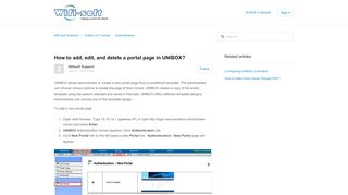 
                            2. How to add, edit, and delete a portal page in UNIBOX? – Wifi-soft ...