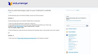 
                            12. How to add edumerge Login to your Institution's website – Customer ...