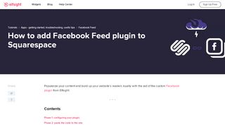 
                            8. How to add Facebook Feed to Squarespace website - Free Widgets