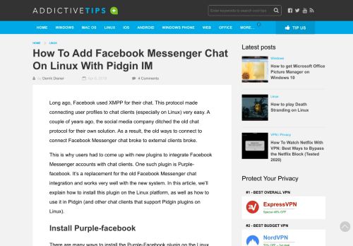 
                            5. How To Add Facebook Messenger Chat On Linux With Pidgin IM