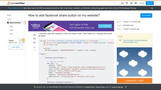 
                            8. How to add facebook share button on my website? - Stack Overflow