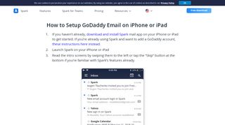 
                            9. How to Add GoDaddy Email to iPhone or iPad | How to Setup ... - Spark
