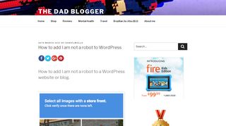 
                            6. How to add I am not a robot to WordPress - THE DAD BLOGGER
