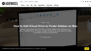 
                            12. How to Add iCloud Drive to Finder Sidebar on Mac - iGeeksBlog.com