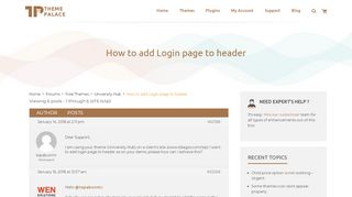 
                            7. How to add Login page to header - Theme Palace