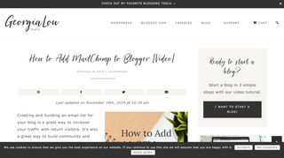 
                            11. How to Add MailChimp to Blogger [Video] | Georgia Lou Studios