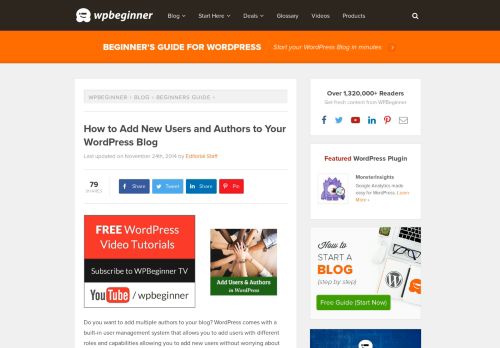 
                            8. How to Add New Users and Authors to Your WordPress Blog