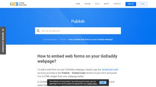 
                            11. How to add online forms to a GoDaddy webpage | 123FormBuilder