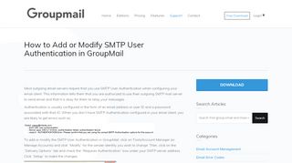 
                            11. How to Add or Modify SMTP User Authentication in GroupMail