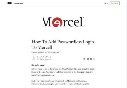 
                            12. How To Add Passwordless Login To Mercell – saaspass