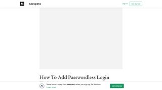 
                            5. How To Add Passwordless Login To Sansan – saaspass