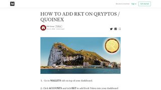 
                            10. HOW TO ADD RKT ON QRYPTOS / QUOINEX – GBX – Medium