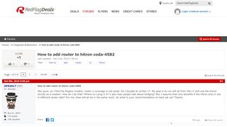
                            10. How to add router to hitron coda-4582 - RedFlagDeals.com Forums
