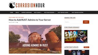 
                            13. How to Add RUST Admins to Your Server – RUST - Corrosion Hour