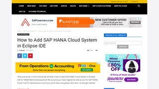 
                            13. How to Add SAP HANA Cloud System in Eclipse IDE - SAP Fiori,SAP ...