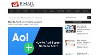 
                            13. How to Add Screen Names in AOL Mail Account | Email Tips