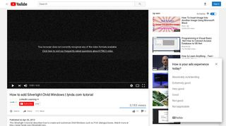
                            11. How to add Silverlight Child Windows | lynda.com tutorial - YouTube