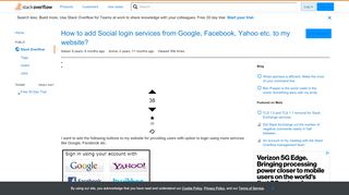 
                            11. How to add Social login services from Google, Facebook, Yahoo etc ...