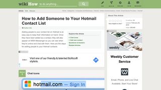 
                            6. How to Add Someone to Your Hotmail Contact List: 12 Steps