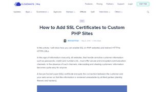 
                            11. How to Add SSL Certificates to Custom PHP Sites - Cloudways