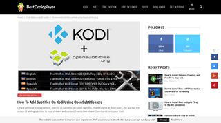 
                            11. How to Add Subtitles on Kodi using OpenSubtitles.org