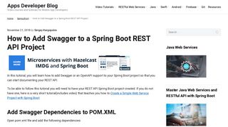 
                            5. How to Add Swagger to a Spring Boot REST API Project - Apps ...