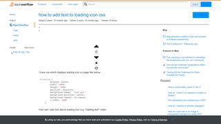 
                            7. how to add text to loading icon css - Stack Overflow